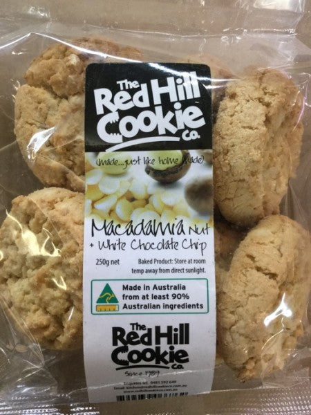 COOKIES Red Hill Cookie Co MACADAMIA & WHITE CHOCOLATE 250g