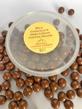 Load image into Gallery viewer, Red Hill Confectionery - Milk Chocolate Irish Cream Coffee Beans 120g Tub
