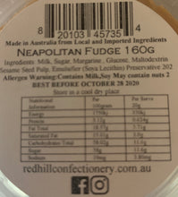 Load image into Gallery viewer, Red Hill Confectionery - Neapolitan Fudge 160g Tub GF
